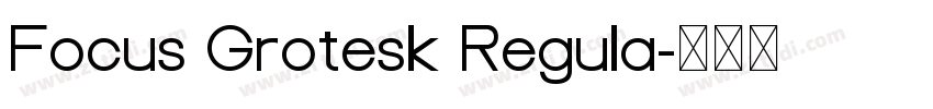 Focus Grotesk Regula字体转换